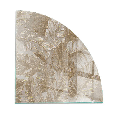 Kandalló üveg alátét negyedév Levelek finom mintázatban