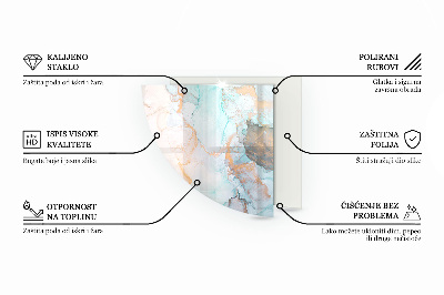 Kandalló üveg alátét negyedév Geometria fával