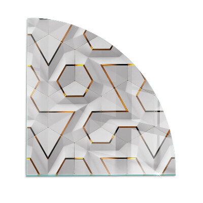 Kandalló alátét negyedév Kandalló alátét negyedév Geometrikus 3D minta