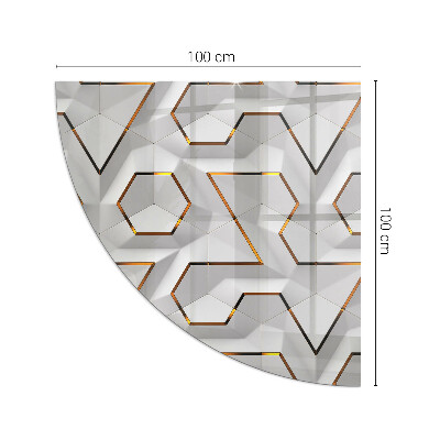Kandalló alátét negyedév Kandalló alátét negyedév Geometrikus 3D minta