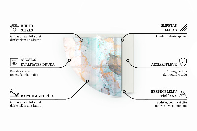 Kandalló üveg alátét negyedév Absztrakt textúra minta