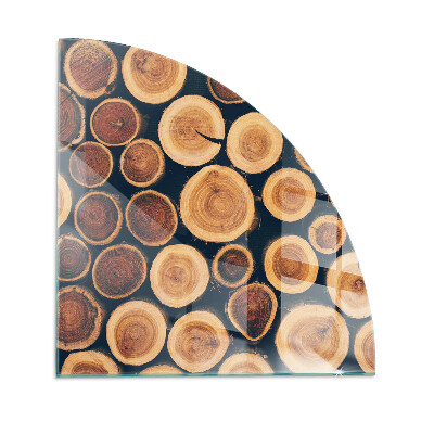 Kandalló üveg alátét negyedév Doboz vágott fával