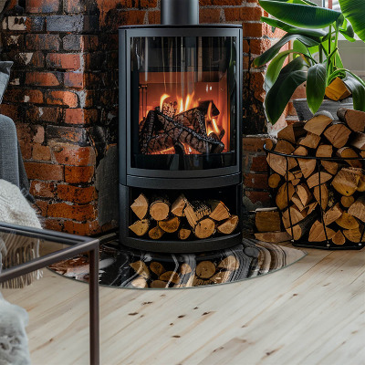 Kandalló üveg alátét negyedév Absztrakt hullámok és vonalak