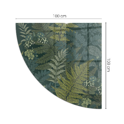 Kandalló üveg alátét negyedév Növényi motívumok pillangókkal