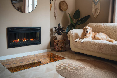 Kandalló alátét üveg téglalap alakú Faerezet keresztmetszetben