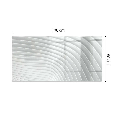 Kandalló alátét üveg téglalap alakú Kandalló alátét üveg téglalap alakú Finom vonalak hullámai