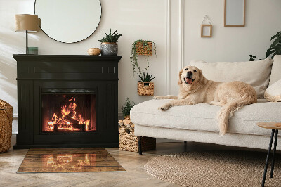 Kandalló alátét téglalap alakú Fa tábla gabonával