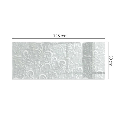 Kandalló alátét üveg téglalap alakú Kandalló alátét üveg téglalap alakú Elegáns növényi minta