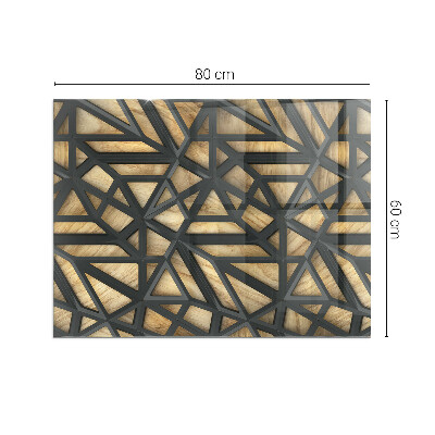 Kandalló alátét téglalap alakú Kandalló alátét téglalap alakú Geometria fával