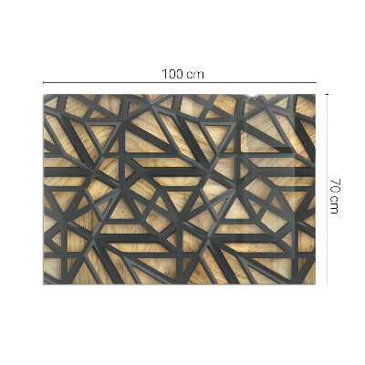 Kandalló alátét téglalap alakú Kandalló alátét téglalap alakú Geometria fával