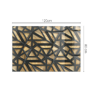 Kandalló alátét téglalap alakú Kandalló alátét téglalap alakú Geometria fával