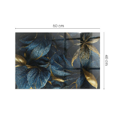 Kandalló alátét téglalap alakú Elegáns textúrájú levelek