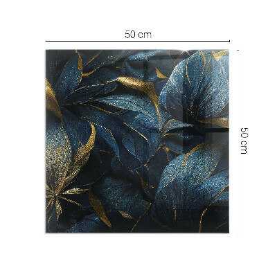 Kandalló alátét téglalap alakú Elegáns textúrájú levelek