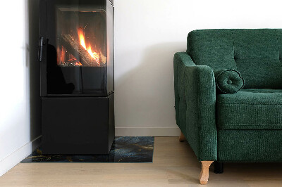 Kandalló alátét téglalap alakú Elegáns textúrájú levelek