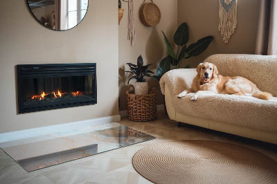 Kandalló alátét üveg téglalap alakú Absztrakt folyadékminta