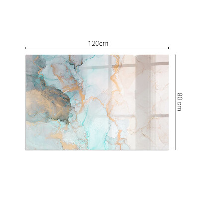 Kandalló alátét üveg téglalap alakú Absztrakt folyadékminta