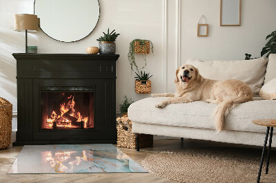 Kandalló alátét üveg téglalap alakú Absztrakt folyadékminta