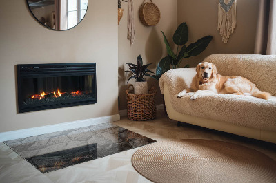 Kandalló alátét üveg téglalap alakú Természetes kő minta