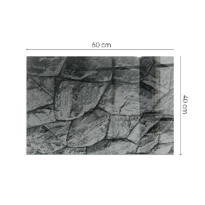 Kandalló alátét üveg téglalap alakú Természetes kő minta