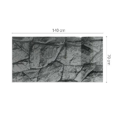 Kandalló alátét üveg téglalap alakú Természetes kő minta