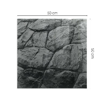 Kandalló alátét üveg téglalap alakú Természetes kő minta