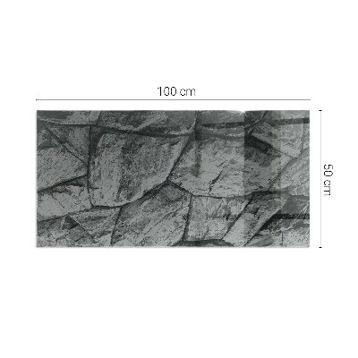 Kandalló alátét üveg téglalap alakú Természetes kő minta