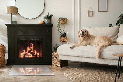 Kandalló alátét üveg téglalap alakú Természetes kő minta