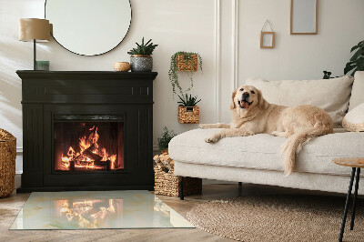 Kandalló alátét téglalap alakú Absztrakt márványminta