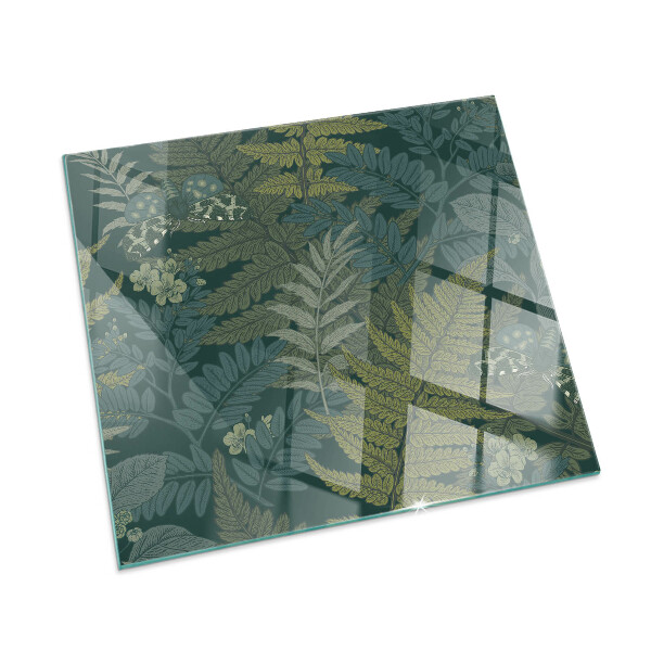 Kandalló alátét téglalap alakú Növényi motívumok pillangókkal