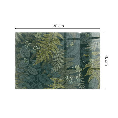 Kandalló alátét téglalap alakú Növényi motívumok pillangókkal