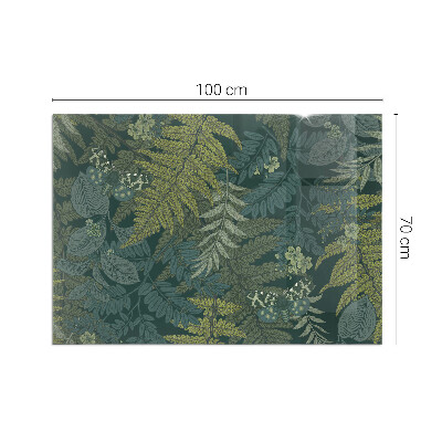 Kandalló alátét téglalap alakú Növényi motívumok pillangókkal