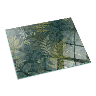 Kandalló alátét téglalap alakú Növényi motívumok pillangókkal