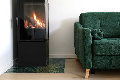 Kandalló alátét téglalap alakú Növényi motívumok pillangókkal