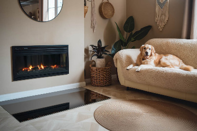 Kandalló alátét üveg téglalap alakú Szín Sötét grafit