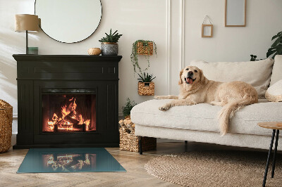 Kandalló alátét téglalap alakú Tenger színe