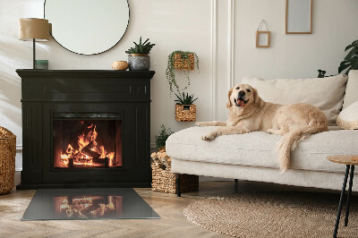 Kandalló alátét üveg téglalap alakú Szín Szürkésbarna