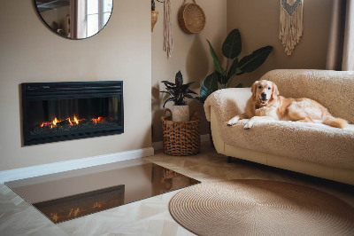 Kandalló alátét téglalap alakú Szín Barna