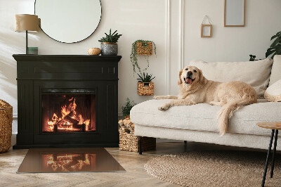 Kandalló alátét téglalap alakú Szín Barna