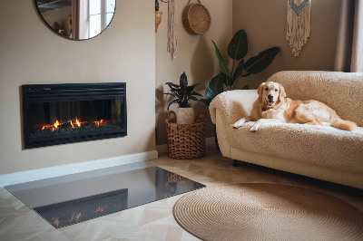 Kandalló alátét üveg téglalap alakú Szín Sötétkék