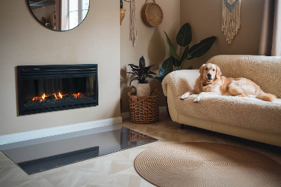 Kandalló alátét üveg téglalap alakú Szín Sötétkék