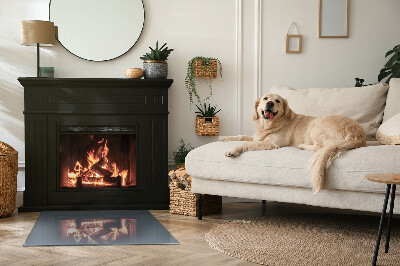 Kandalló alátét üveg téglalap alakú Szín Sötétkék