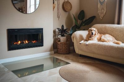 Kandalló alátét téglalap alakú Színes olíva