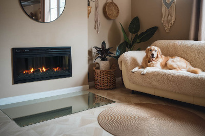 Kandalló alátét téglalap alakú Színes olíva