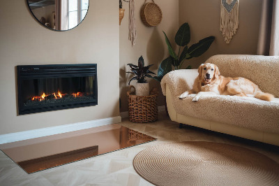 Kandalló alátét téglalap alakú Szín Barna