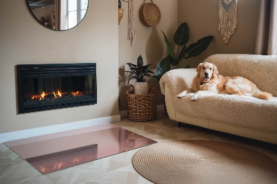 Kandalló alátét üveg téglalap alakú Szín Rózsaszín