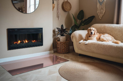 Kandalló alátét üveg téglalap alakú Szín Rózsaszín