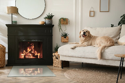 Kandalló alátét téglalap alakú Szín Szürkészöld