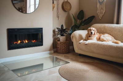 Kandalló alátét üveg téglalap alakú Szín Világoszöld