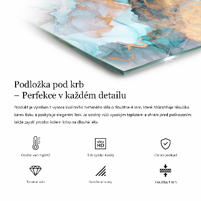 Kandalló üveg alátét hatlapú Természetes erezetű fa keresztmetszetben