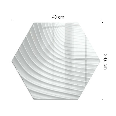 Kandalló alátét üveg hatlapú Finom formájú hullámok
